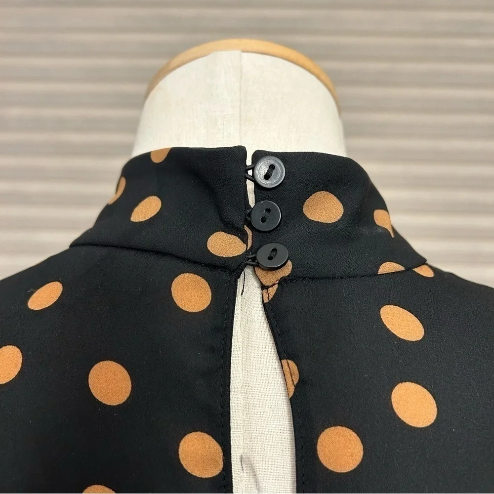 Zara Floral Polka Dot Blouse/Small - Picture 5 of 7
